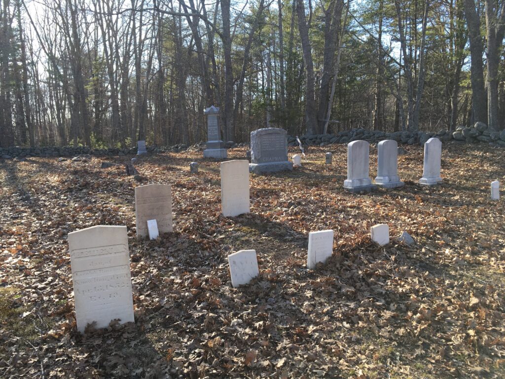 A small cemetery in New England. 